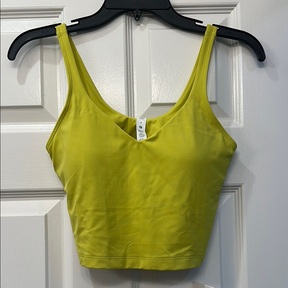 lululemon Align Tank yellow serpentine size 6